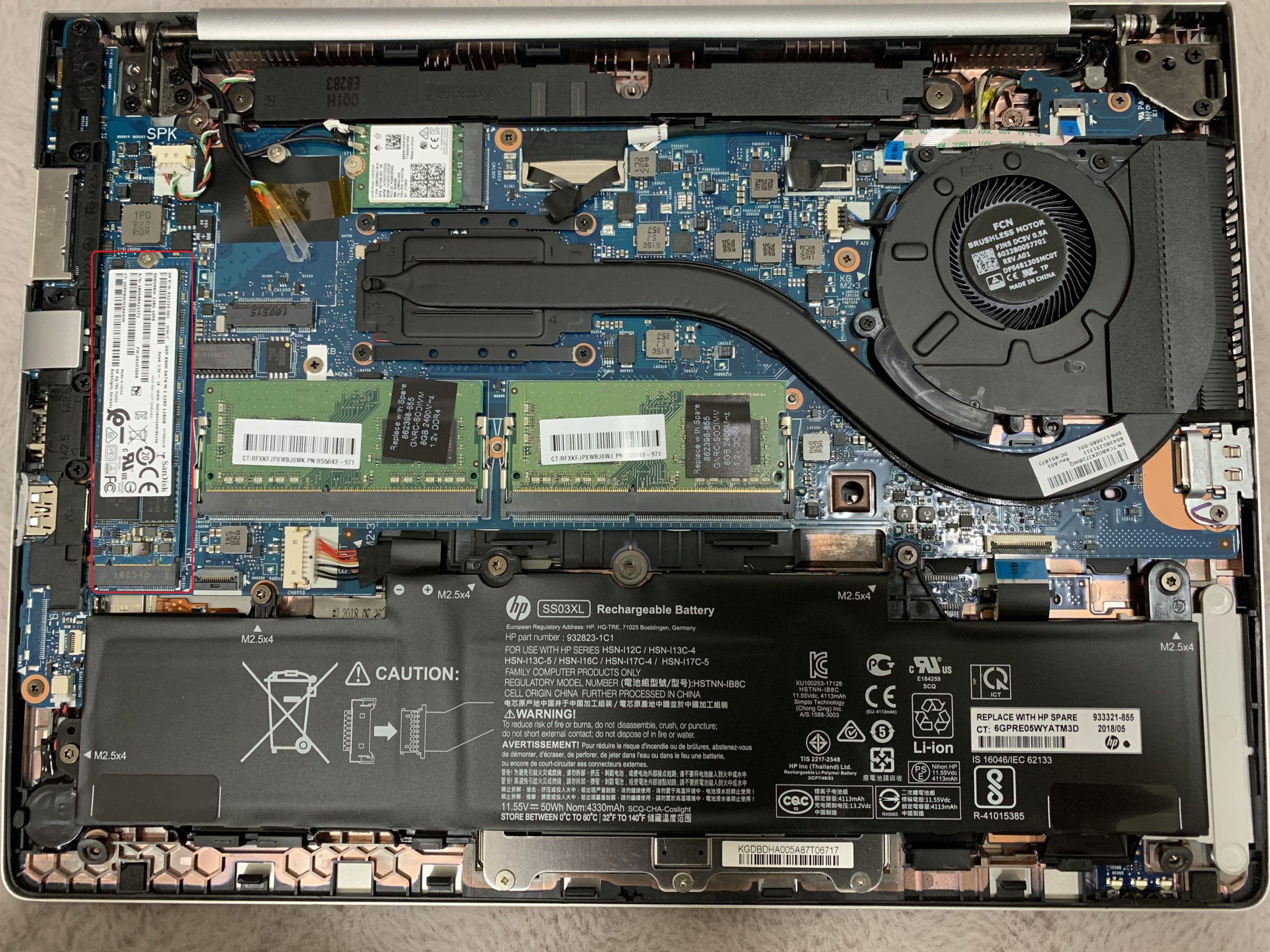 ノートパソコン 分解 改造 HP EliteBook 830 G5 HDDをSSDに交換 ...